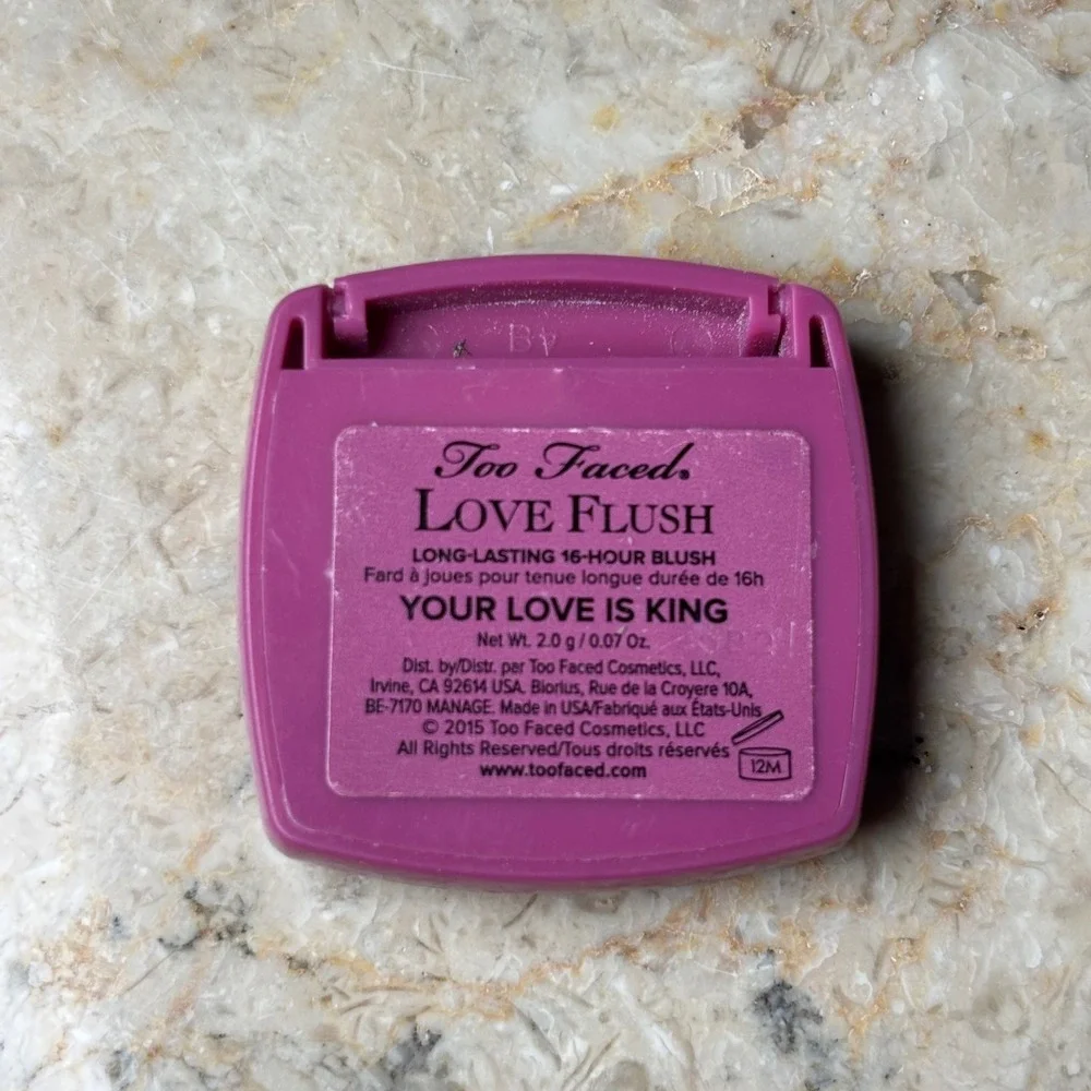 Too Faced Love Flush Blush 0.07oz Your Love Is King Pink Berry Mini Compact
